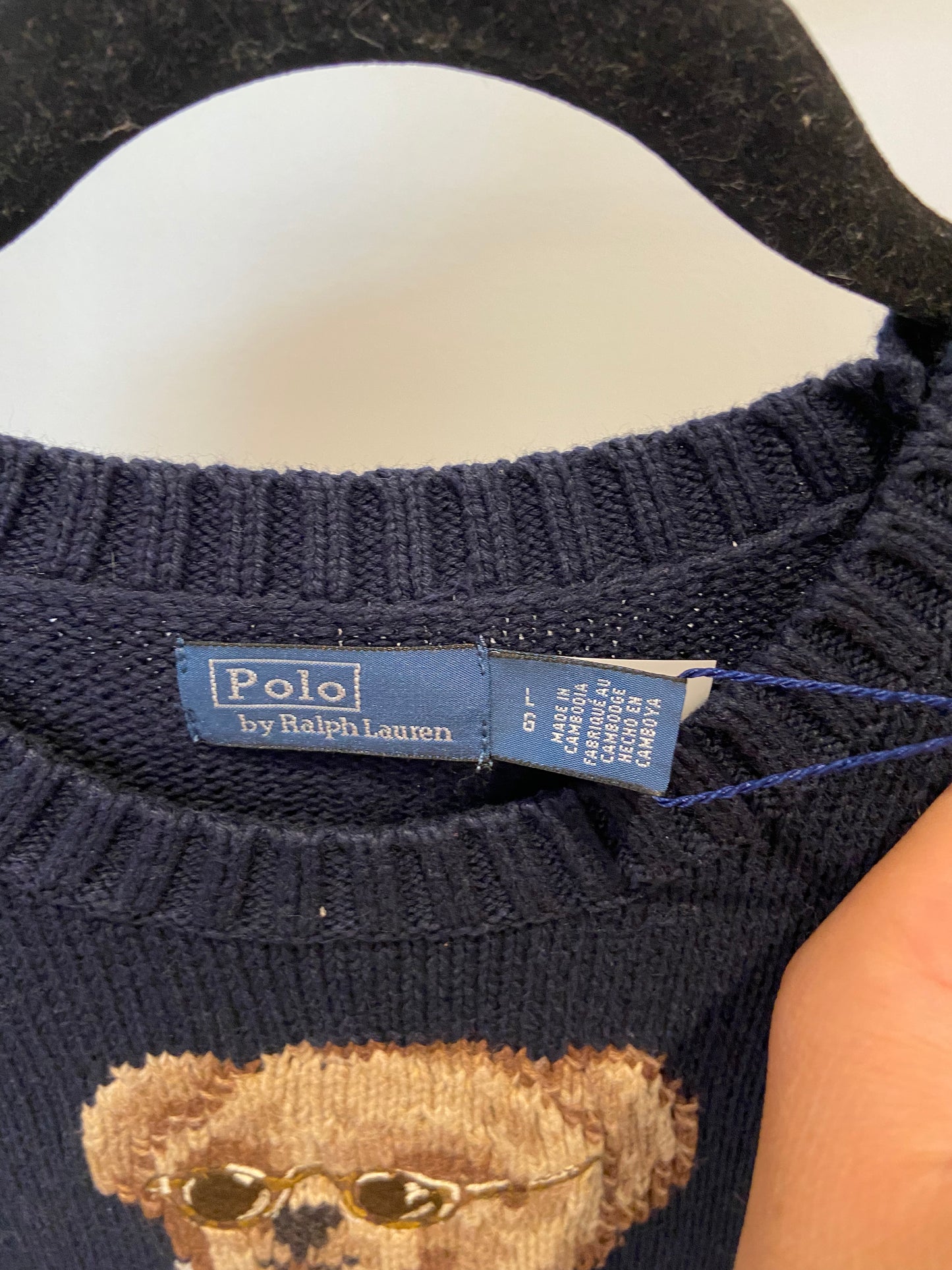 Polo Ralph Lauren Polo Bear Cotton Crewneck Sweater size L