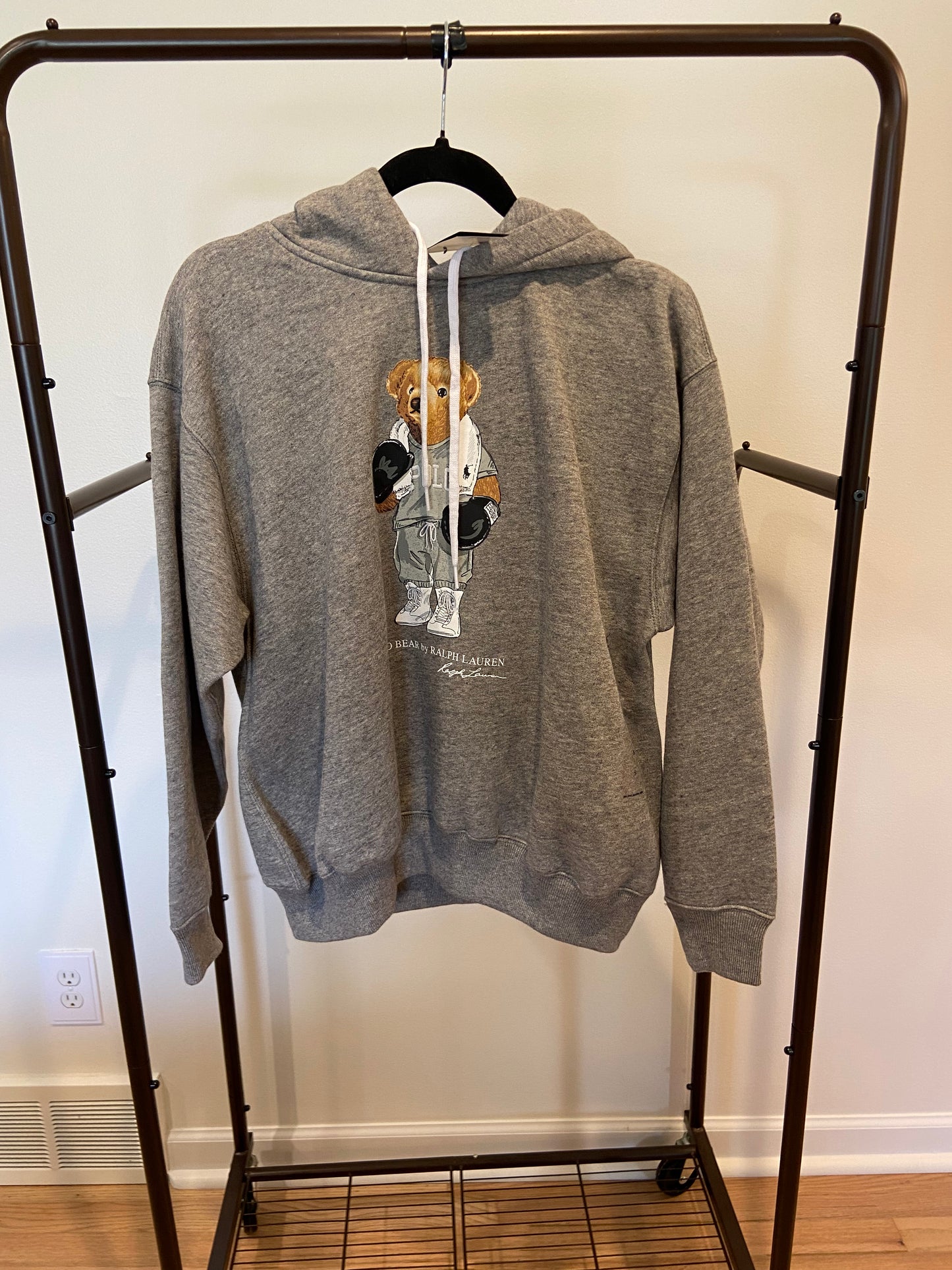 Polo Ralph Lauren Fleece Polo Bear Hoodie in Gray size S