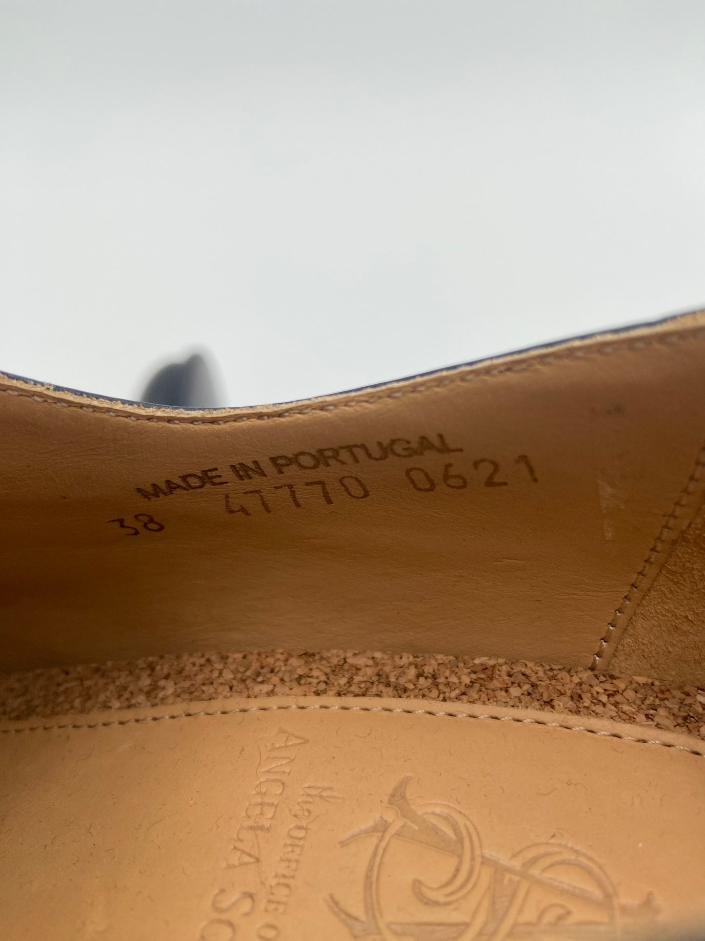 The Office of Angela Scott Ms. Neale Derby Shoes in Slate Blue/Black size 38