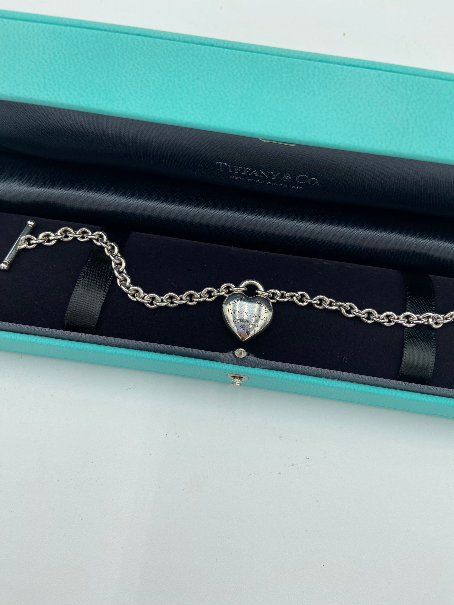 Tiffany and Co. Full Heart Toggle Bracelet in Sterling Silver