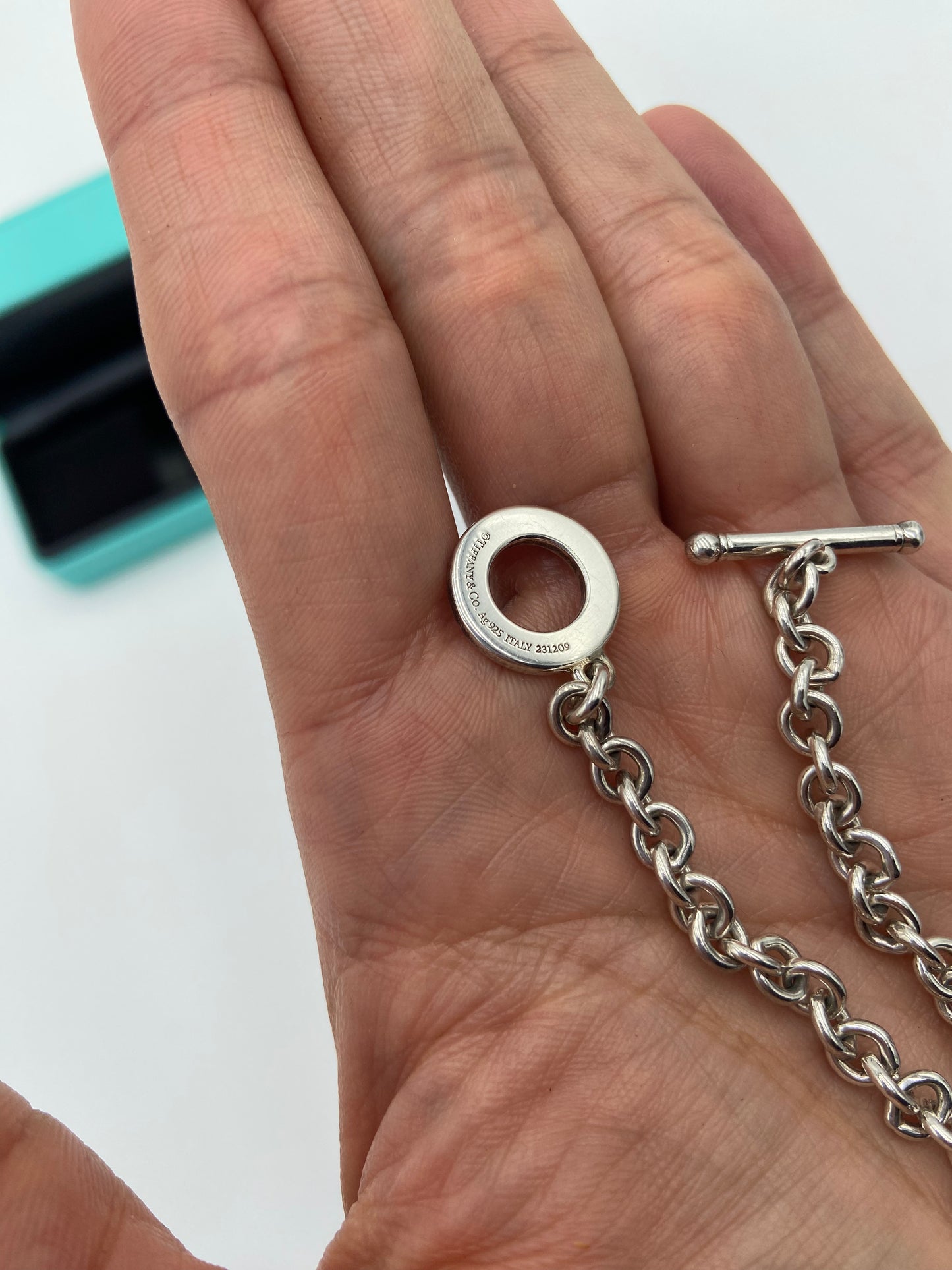 Tiffany and Co. Full Heart Toggle Bracelet in Sterling Silver