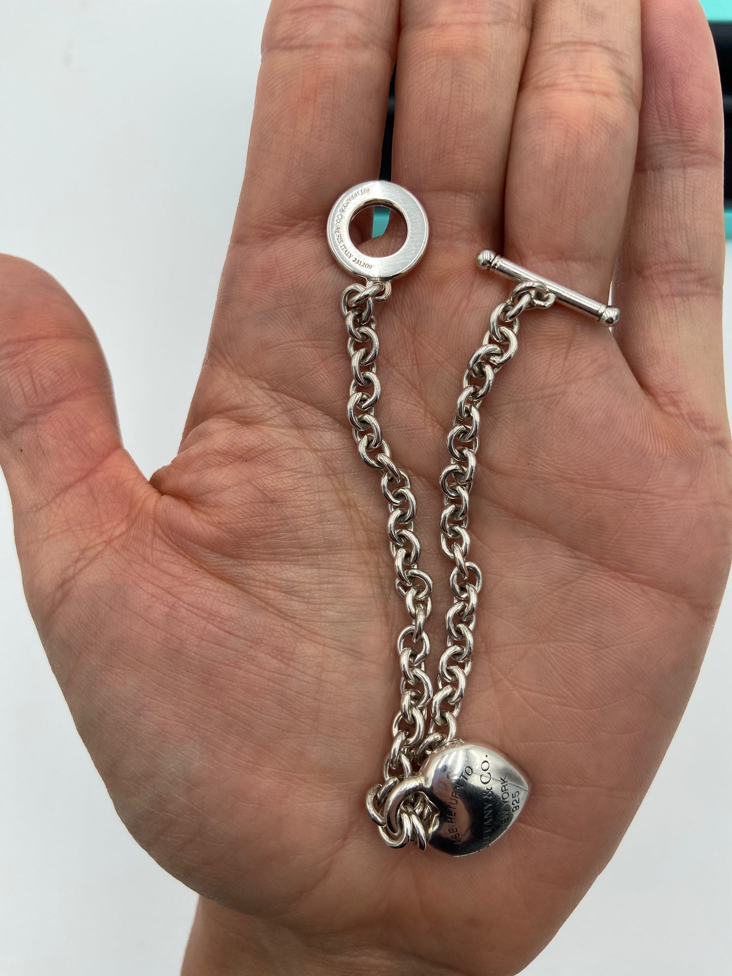 Tiffany and Co. Full Heart Toggle Bracelet in Sterling Silver