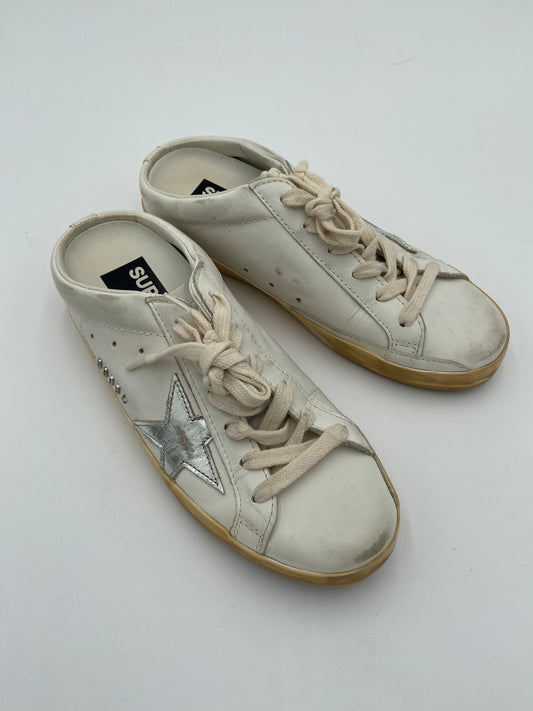 Golden Goose Superstar Sabot distressed leather slip-on sneakers size 36