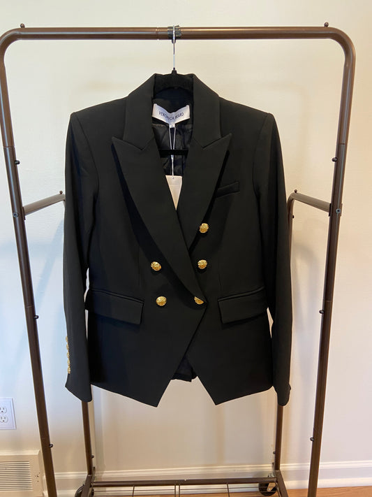 Veronica Beard Miller Dickey Blazer Jacket Black size 6