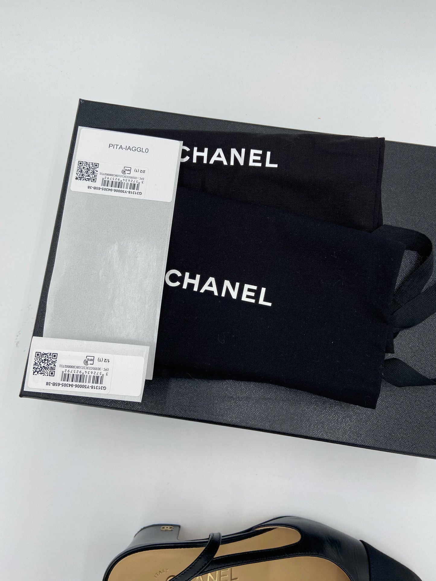 Chanel Slingback Cap Toe Shoes size 38