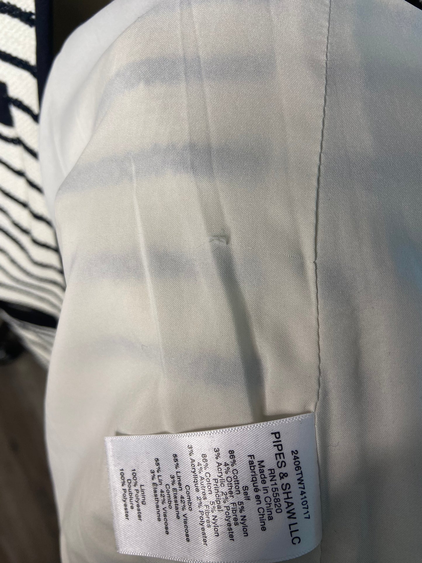 Veronica Beard Foster Striped Dickey Jacket size 6