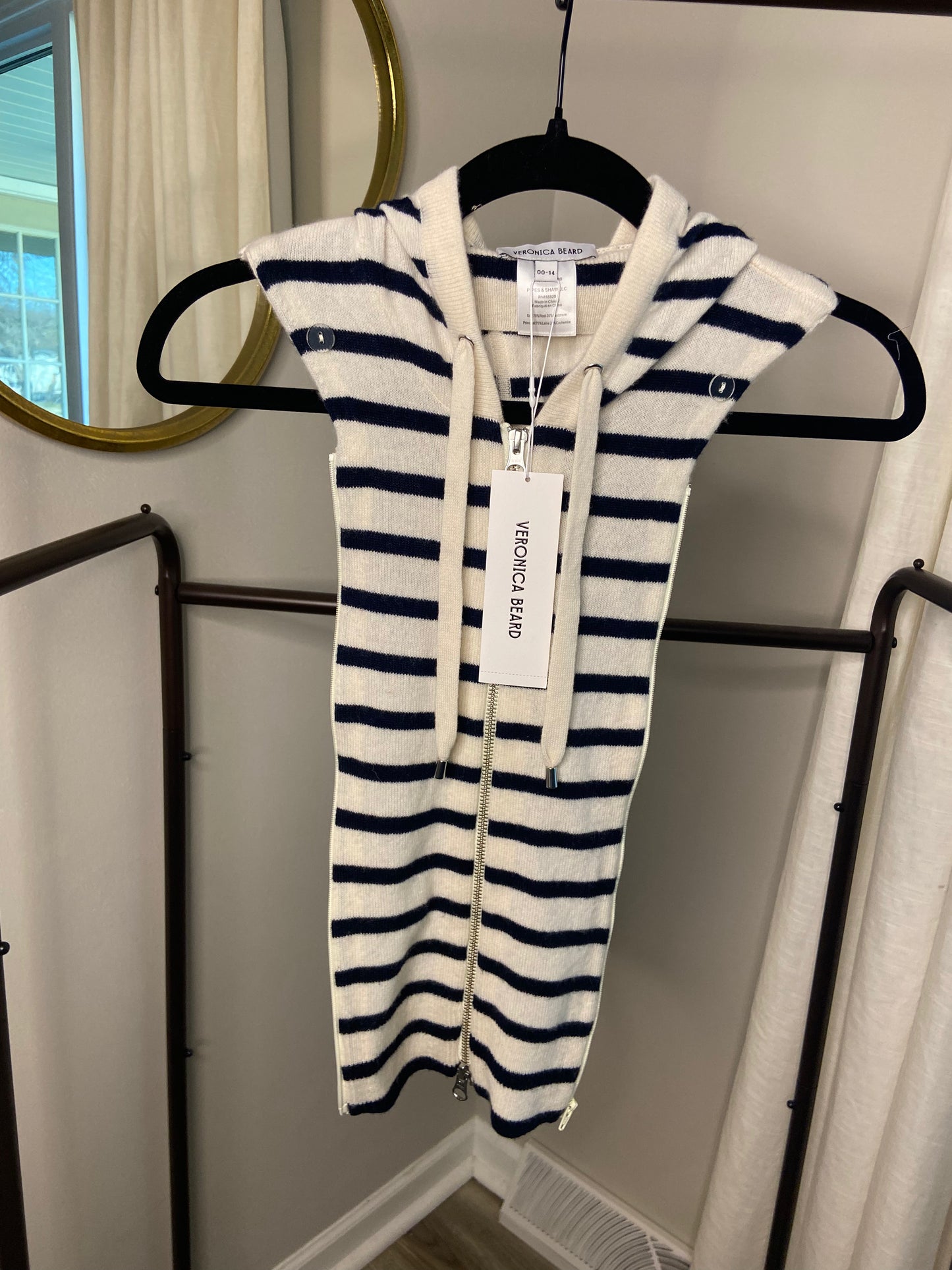 Veronica Beard Cashmere Striped Dickey size 00-14