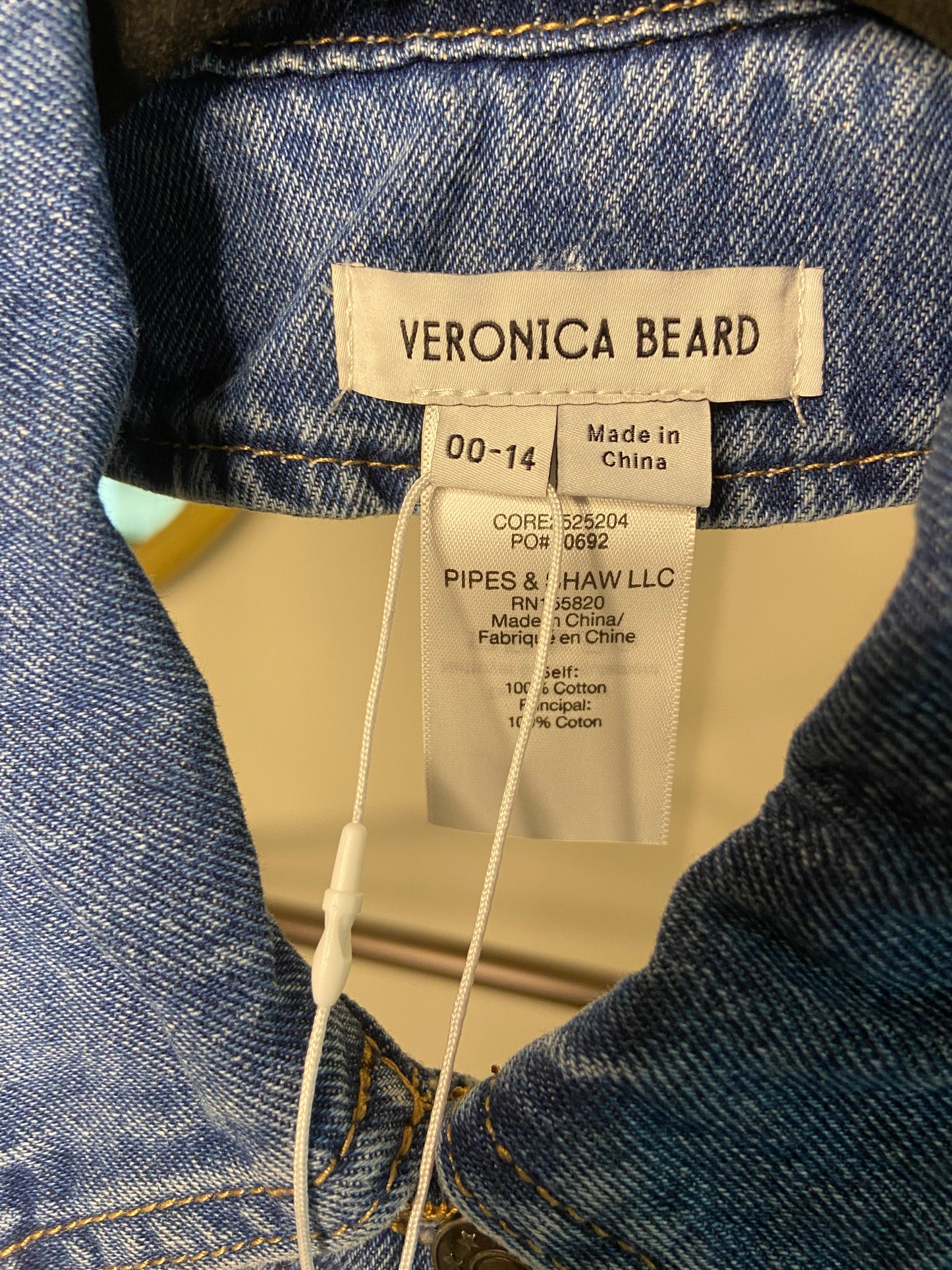 Veronica Beard Slate Denim Dickey size 00-14