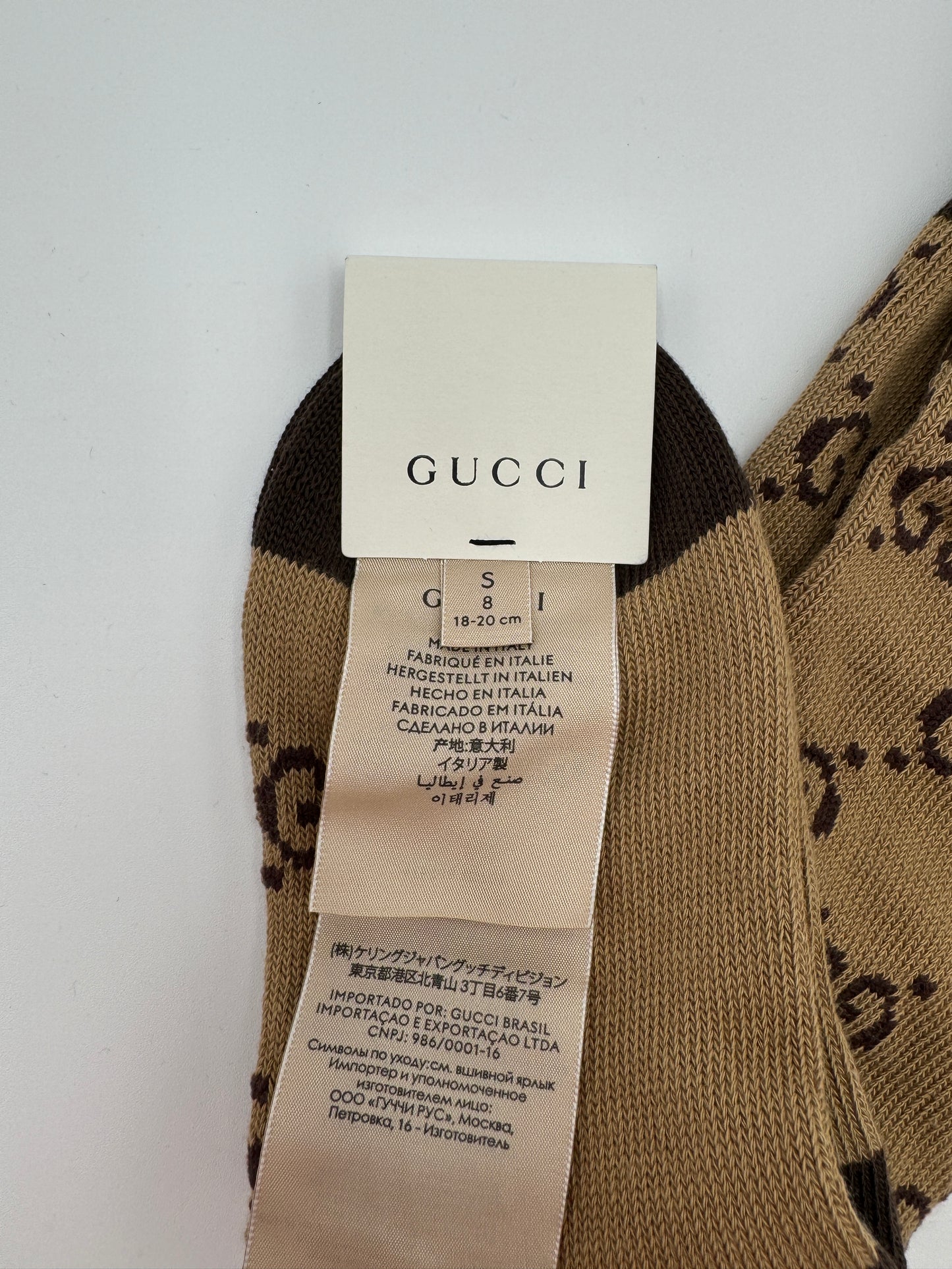GUCCI Cotton Blend Logo Socks size S