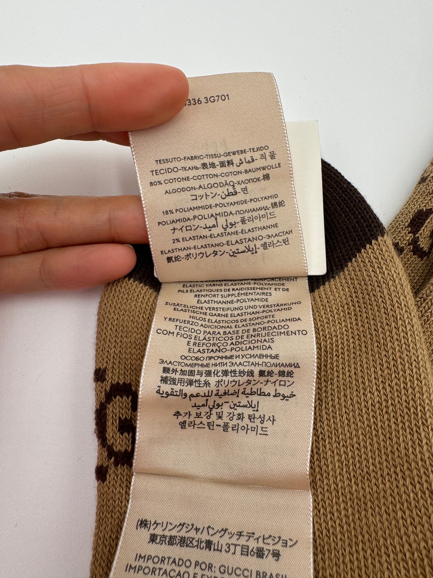 GUCCI Cotton Blend Logo Socks size S