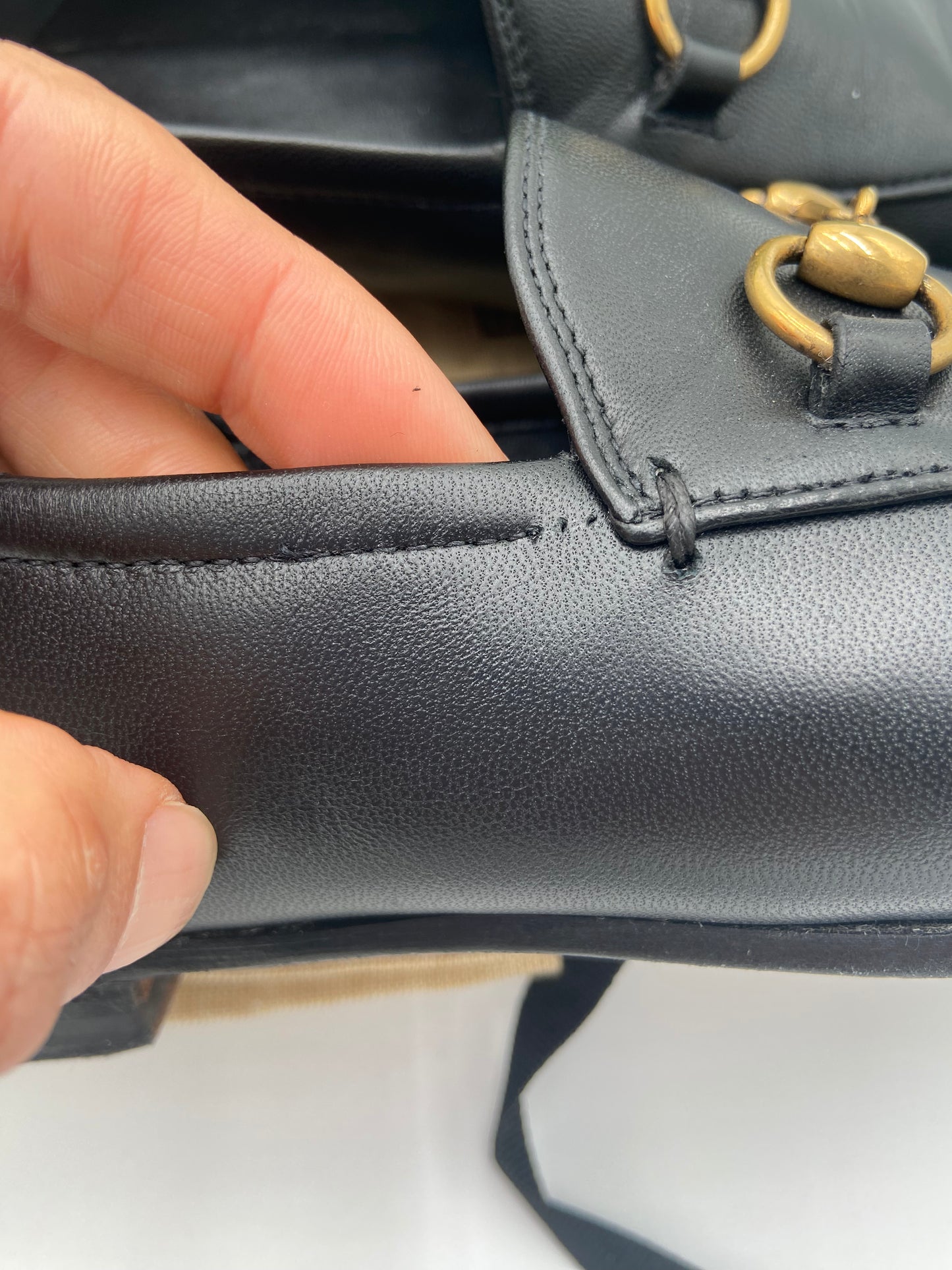 Gucci Jordaan Black Leather Loafers size 37