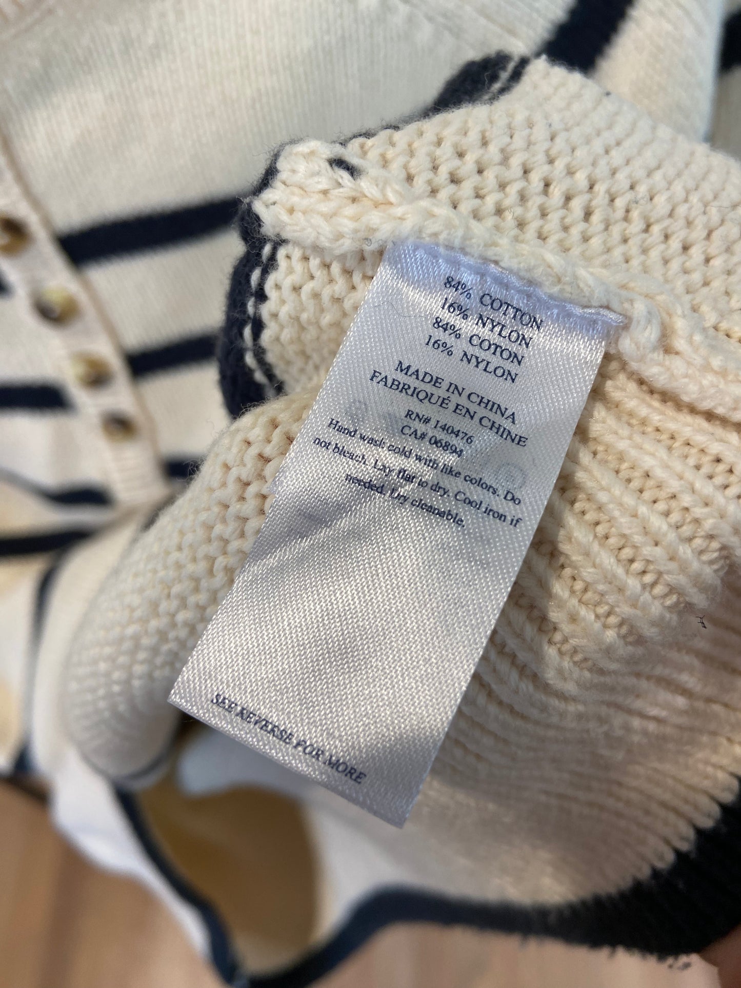 Faherty Cozy Cotton Henley Sweater size XS