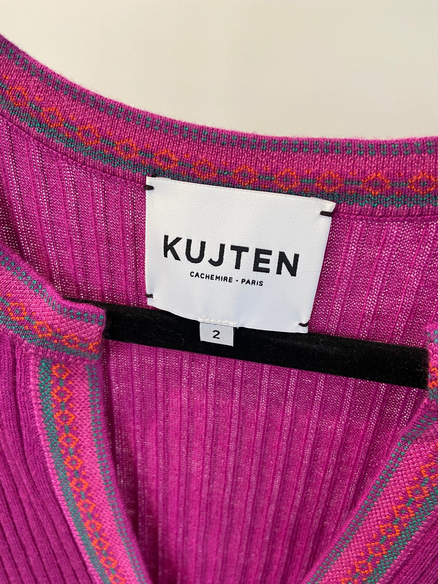 Kujten Djellaba Silk-Cashmere Dress in Indian Purple size 10