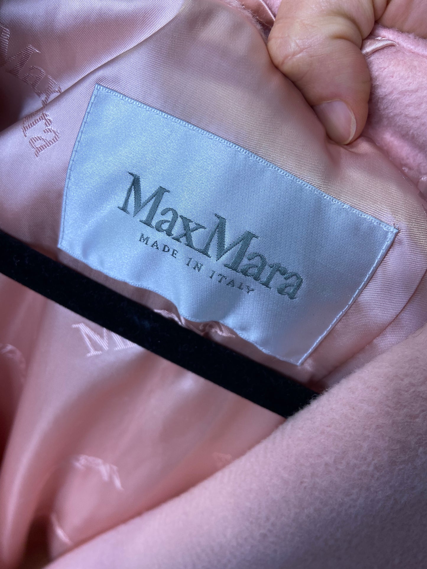 Max Mara Morfeo Hooded Drap Camel Trench Coat In Pink size US 4