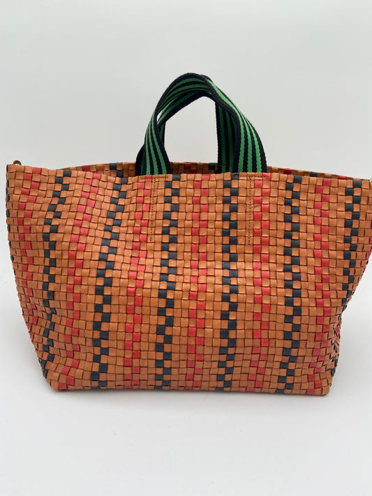 Clare V. Bateau Tote Bag Plaid Woven Checker