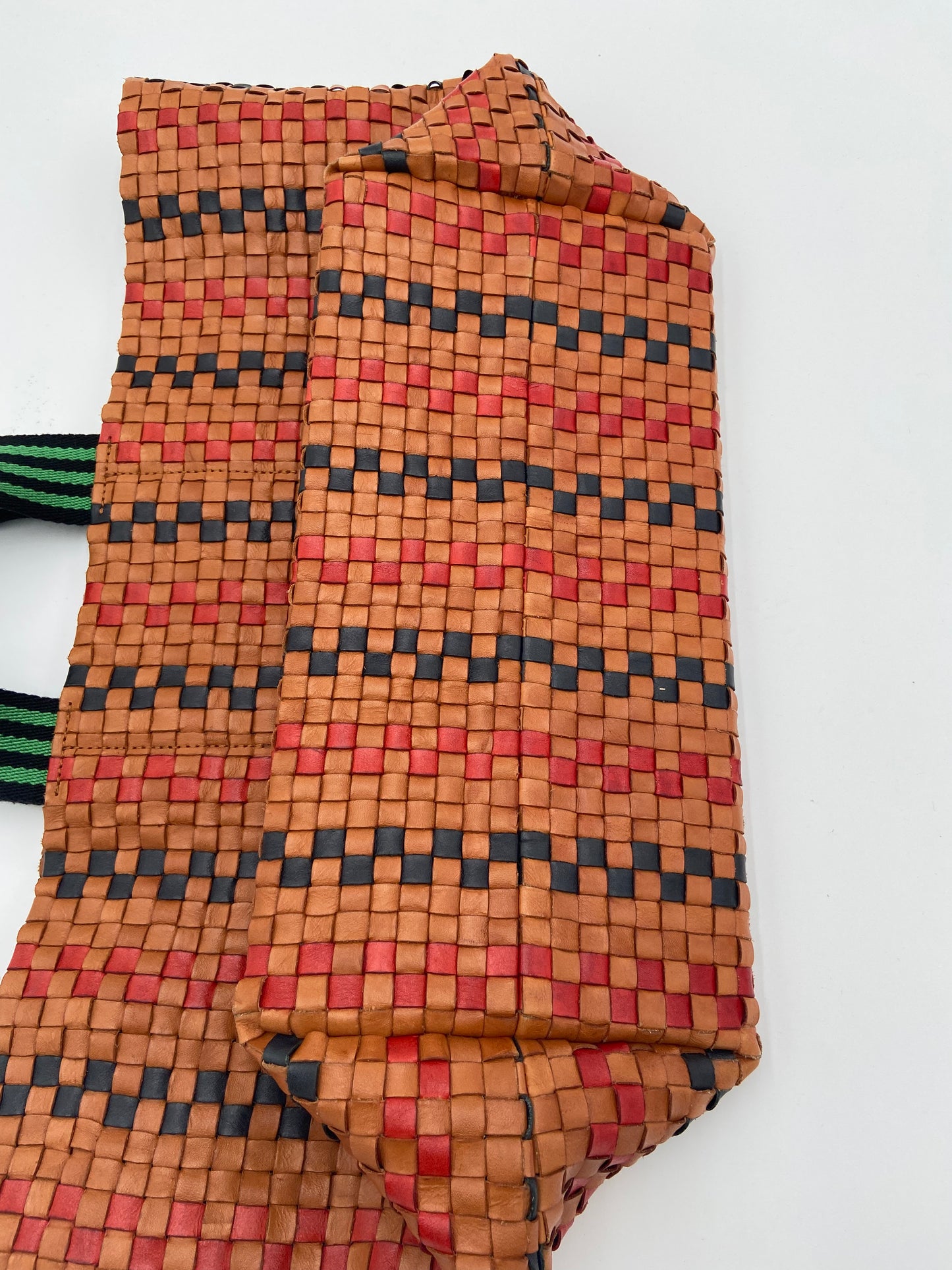 Clare V. Bateau Tote Bag Plaid Woven Checker