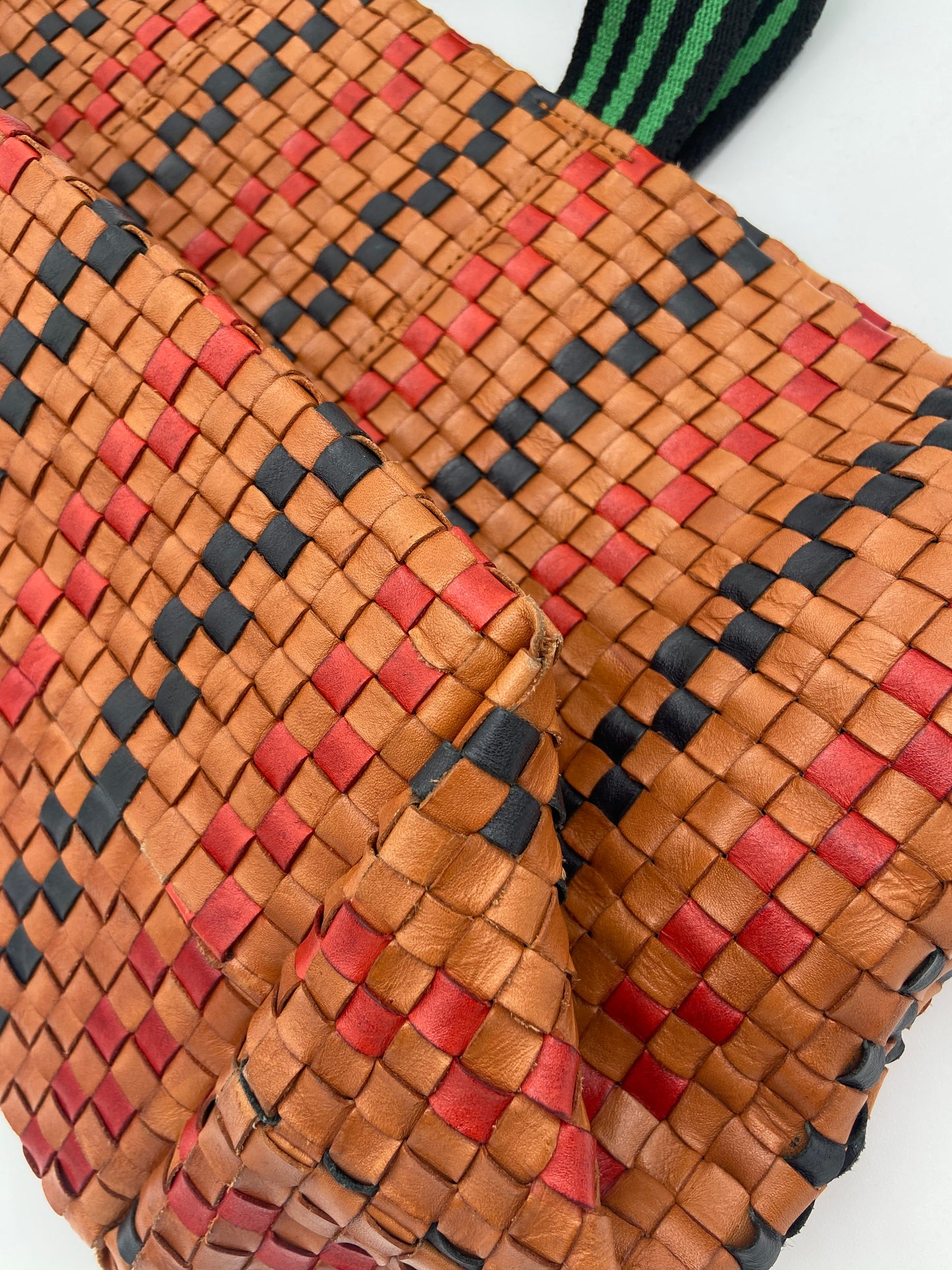 Clare V. Bateau Tote Bag Plaid Woven Checker