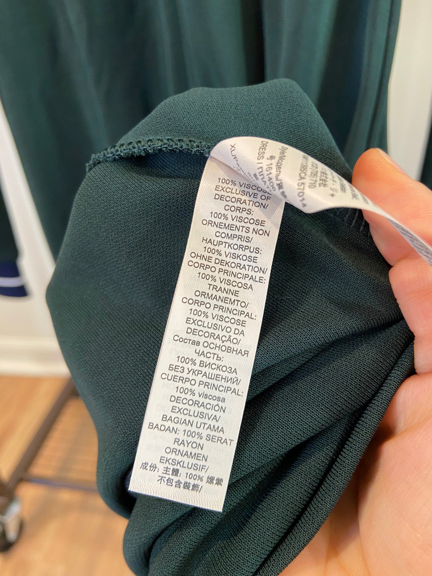 Tory Burch Jersey Viscose Dress in Conifer size XL