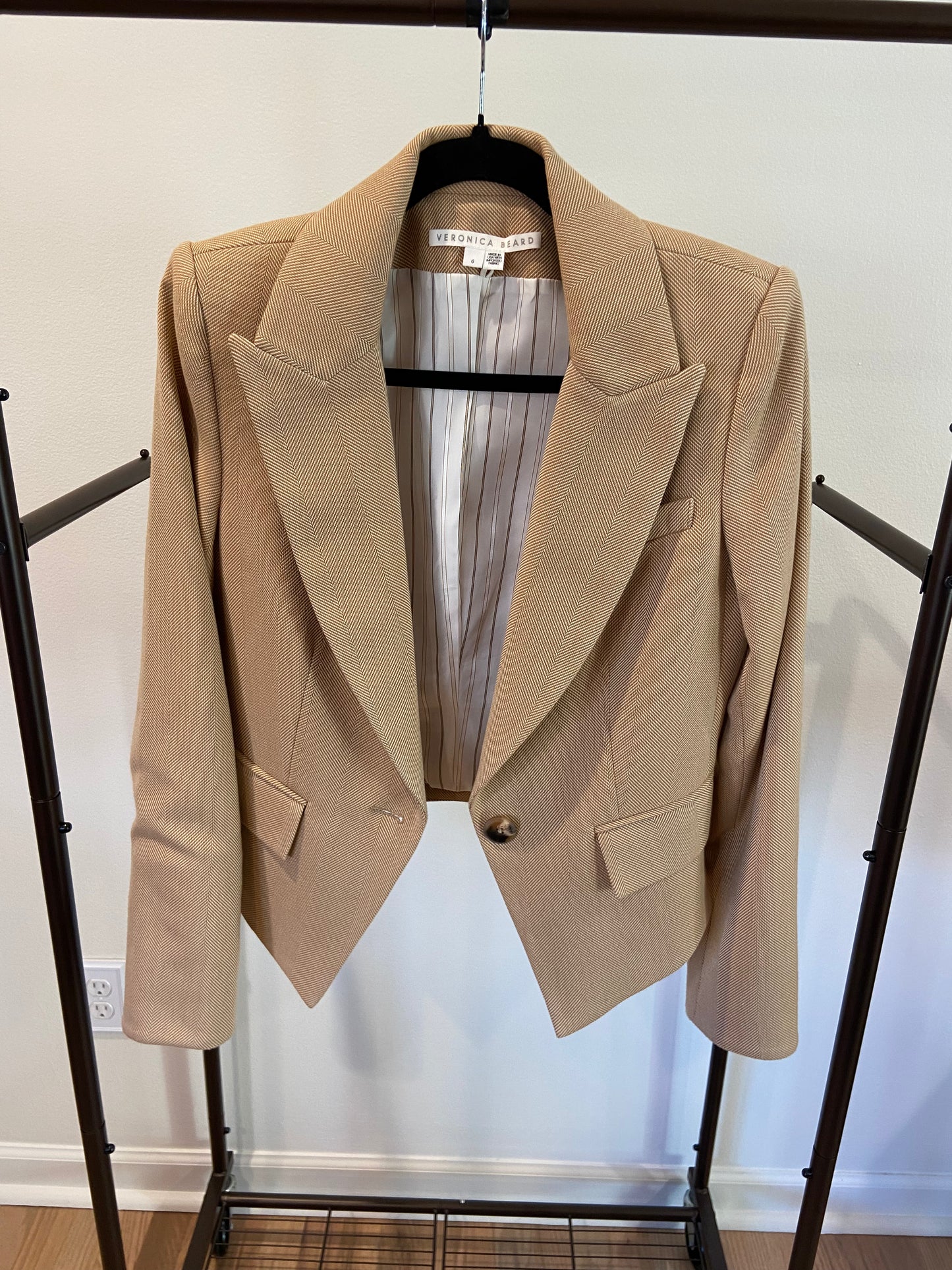 Veronica Beard Hosanna Cropped Twill Blazer size 6