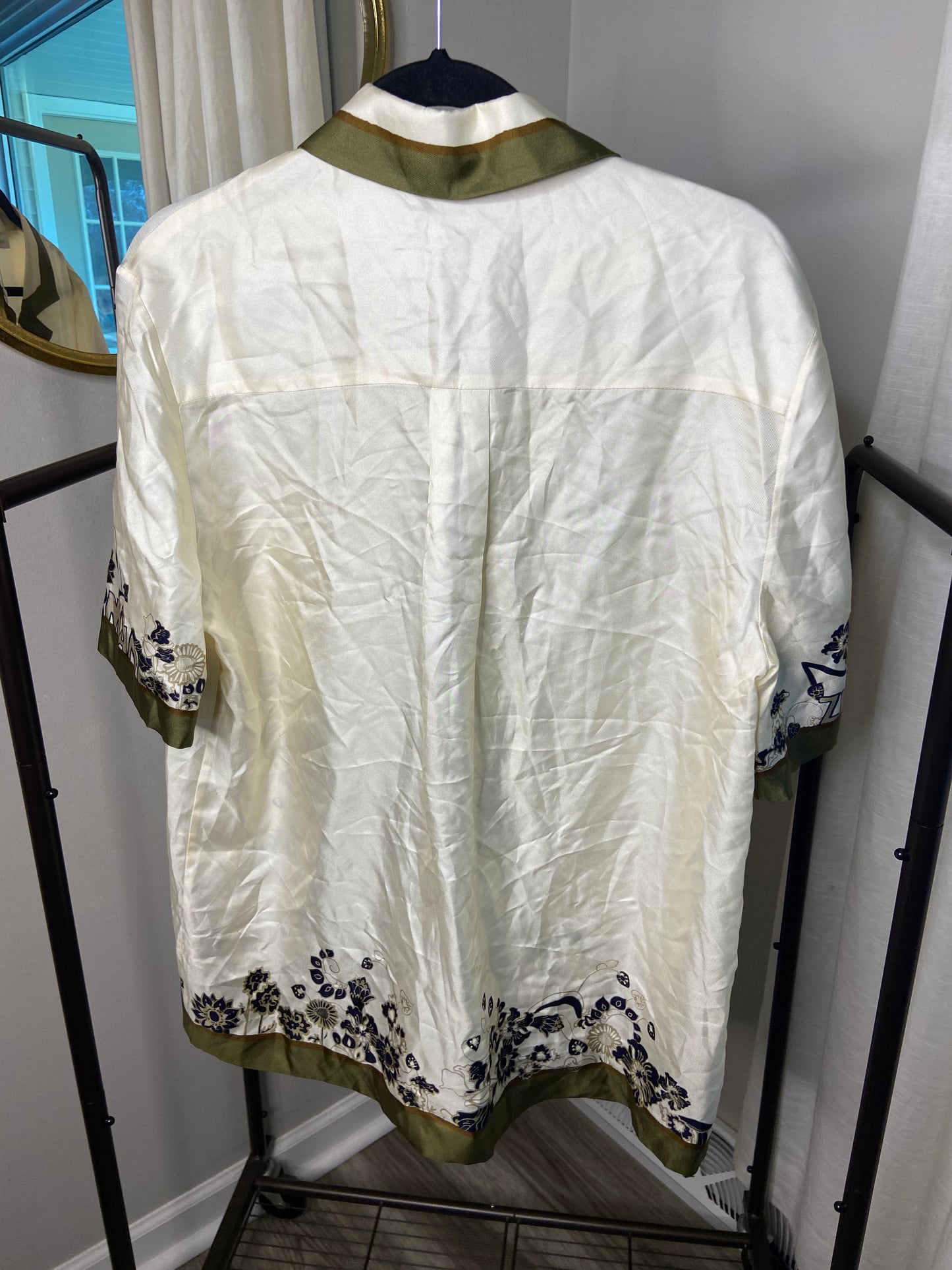 Zimmermann Uniform Short Sleeve Silk Button Up size M