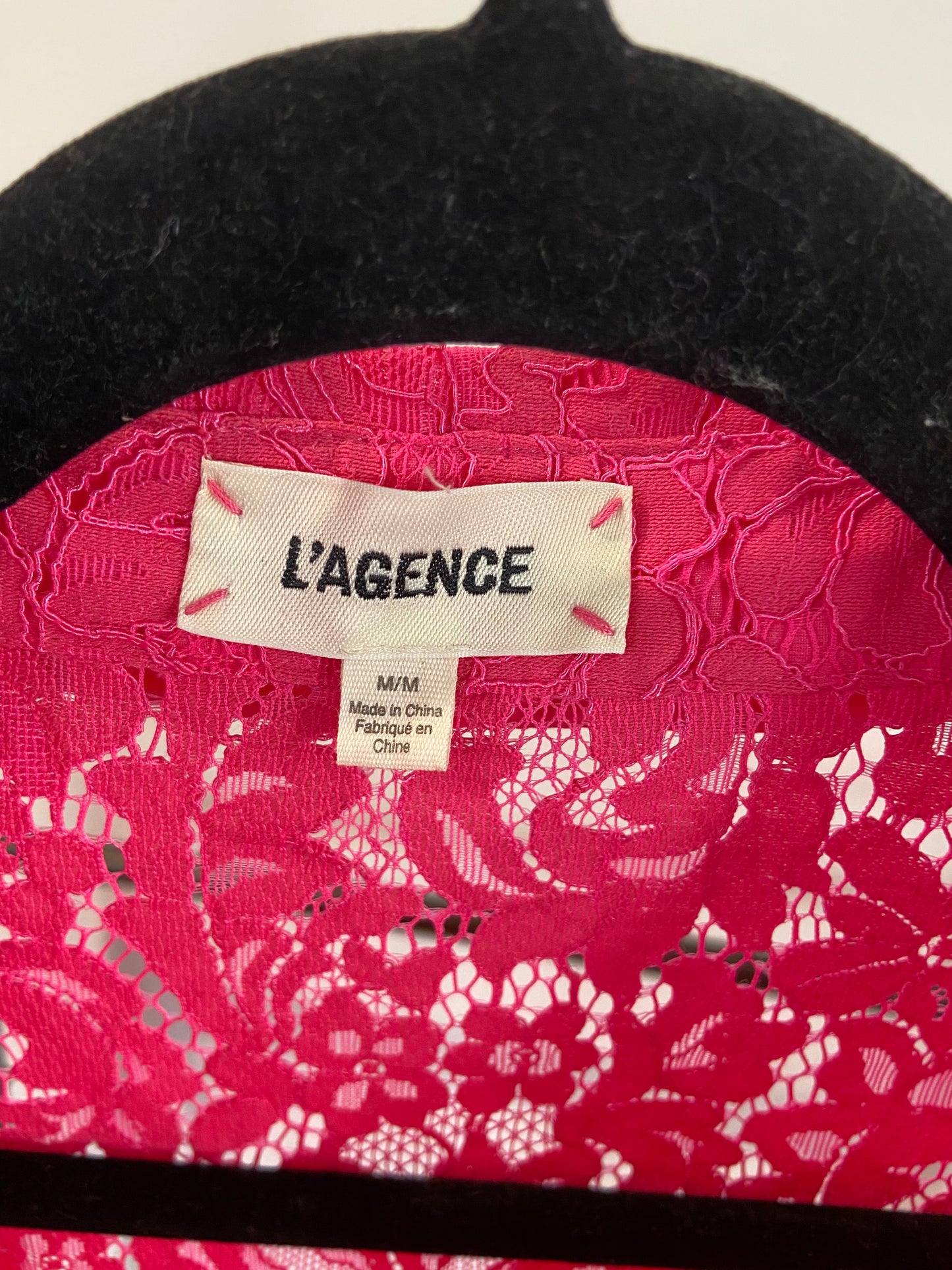 L'Agence Jenica Lace Blouse in Rose size M