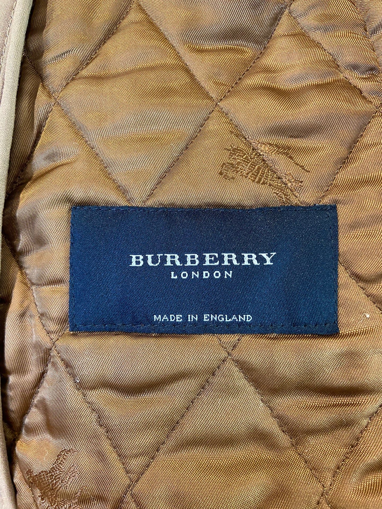 Burberry Caramel Velvet Quilted Jacket size 6