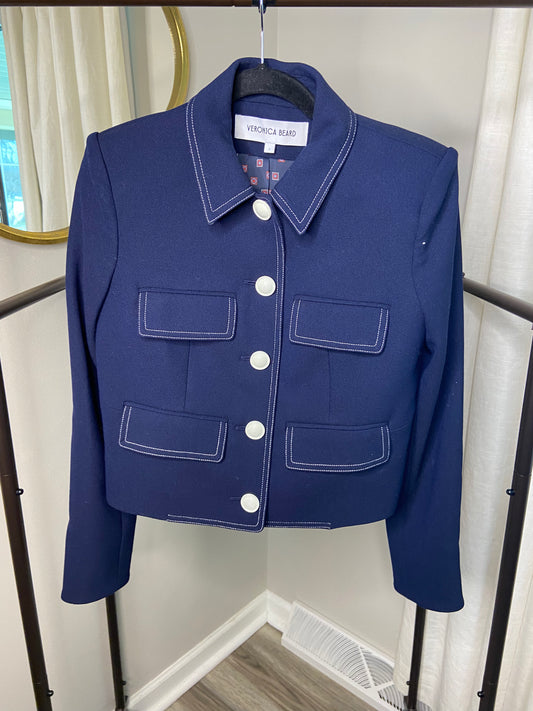 Veronica Beard Constantine Jacket Navy Blue size 2
