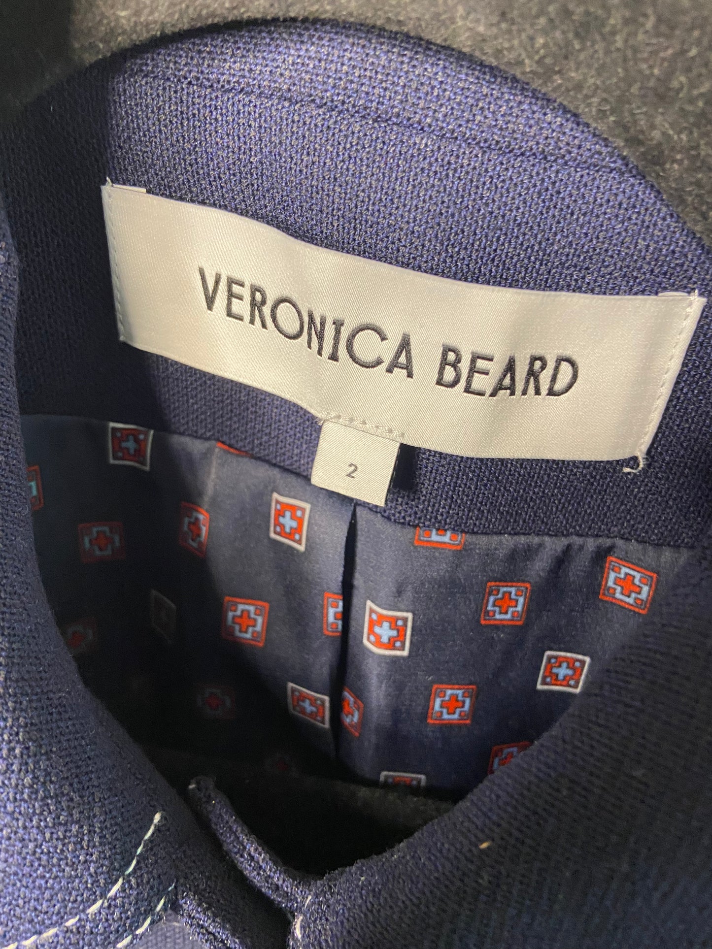 Veronica Beard Constantine Jacket Navy Blue size 2