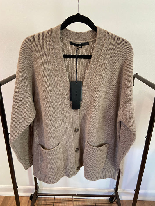 Jenni Kayne Cashmere Spencer Cardigan in Almond size M