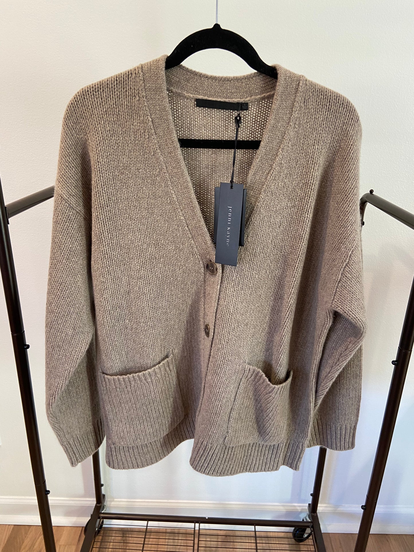 Jenni Kayne Cashmere Spencer Cardigan in Almond size S