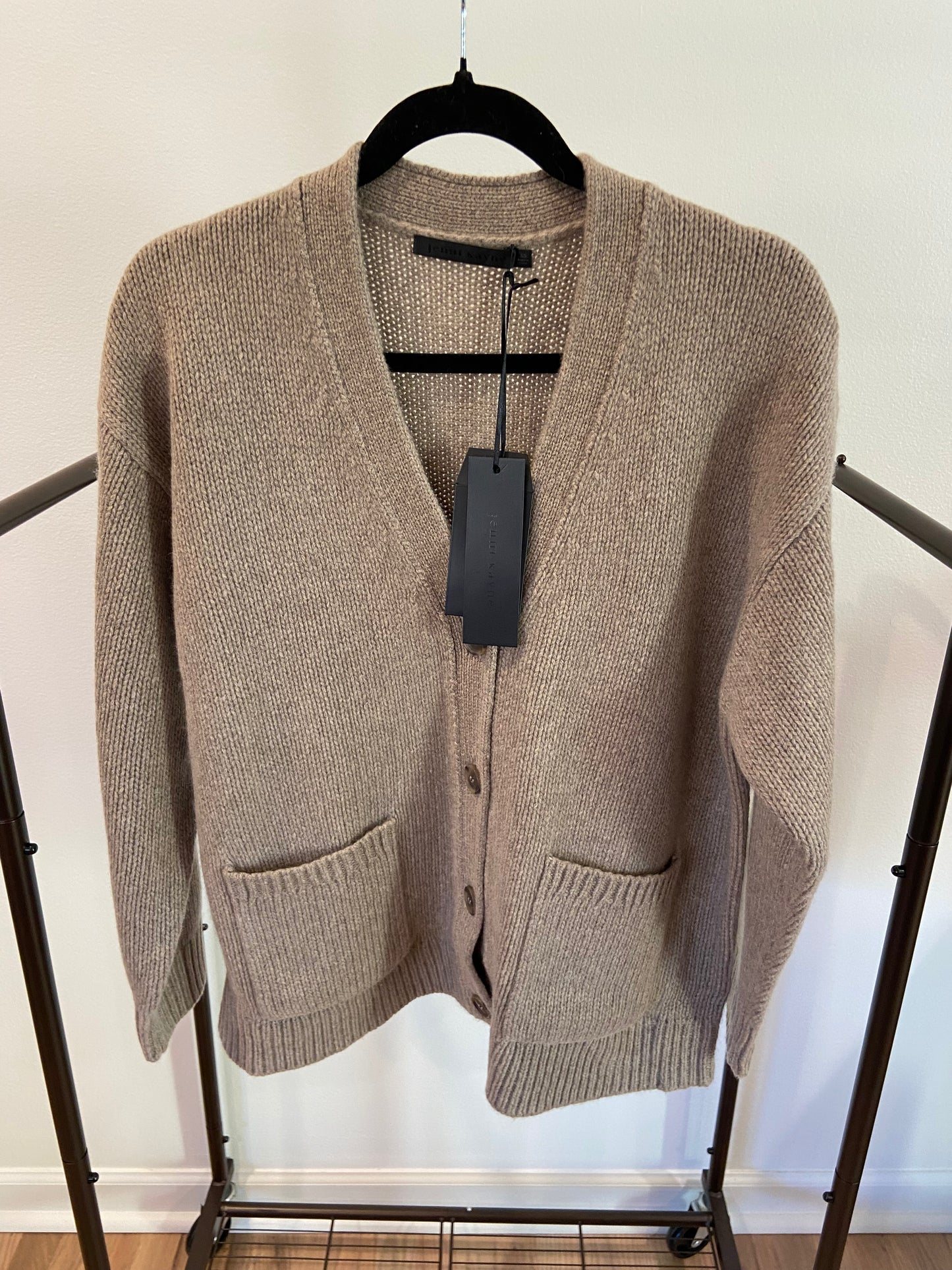 Jenni Kayne Cashmere Spencer Cardigan in Almond size XS