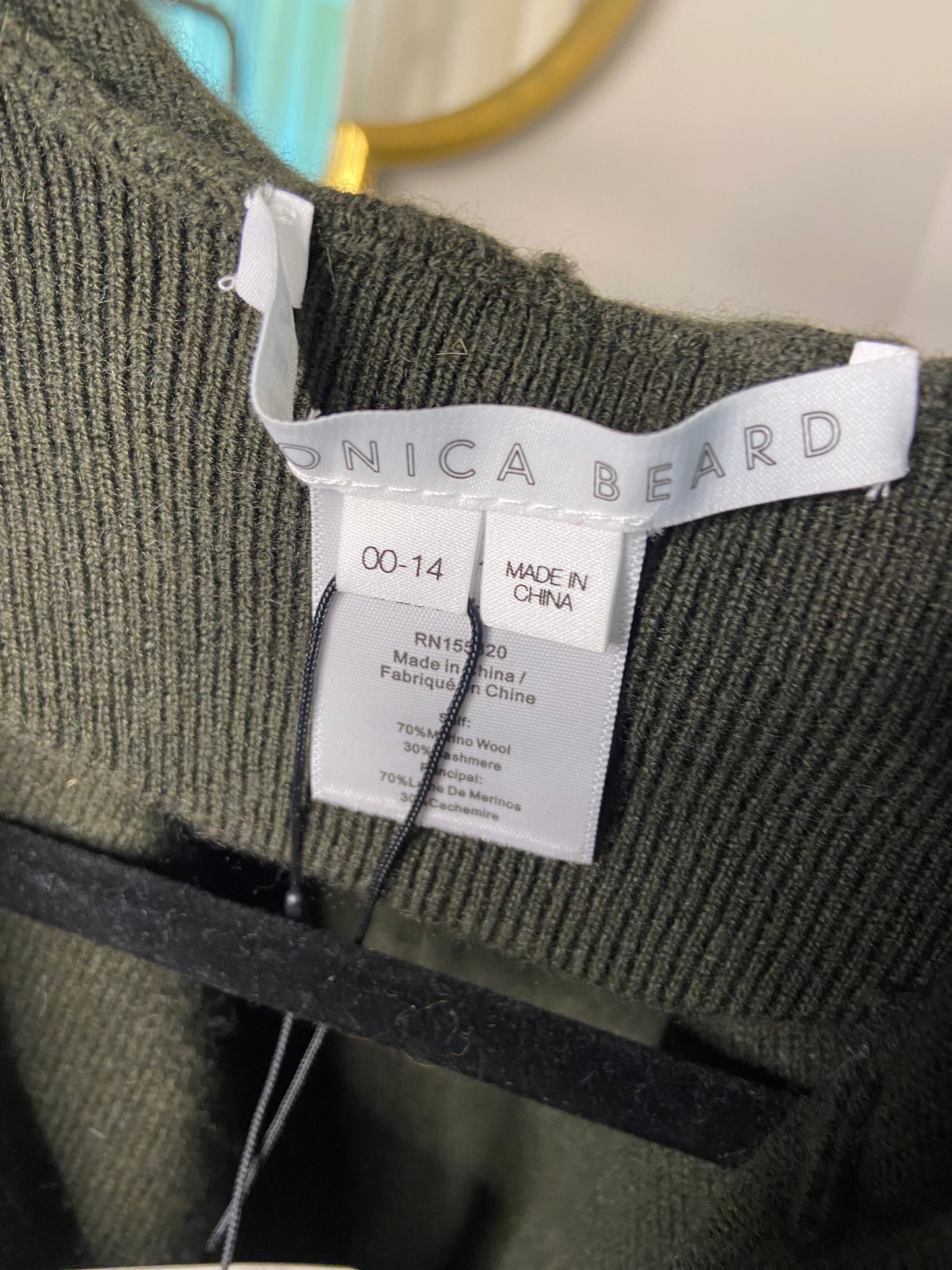 Veronica Beard Cashmere Dickey Hoodie size 00-14