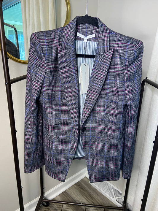 Veronica Beard Brock Plaid Dickey Blazer size 8