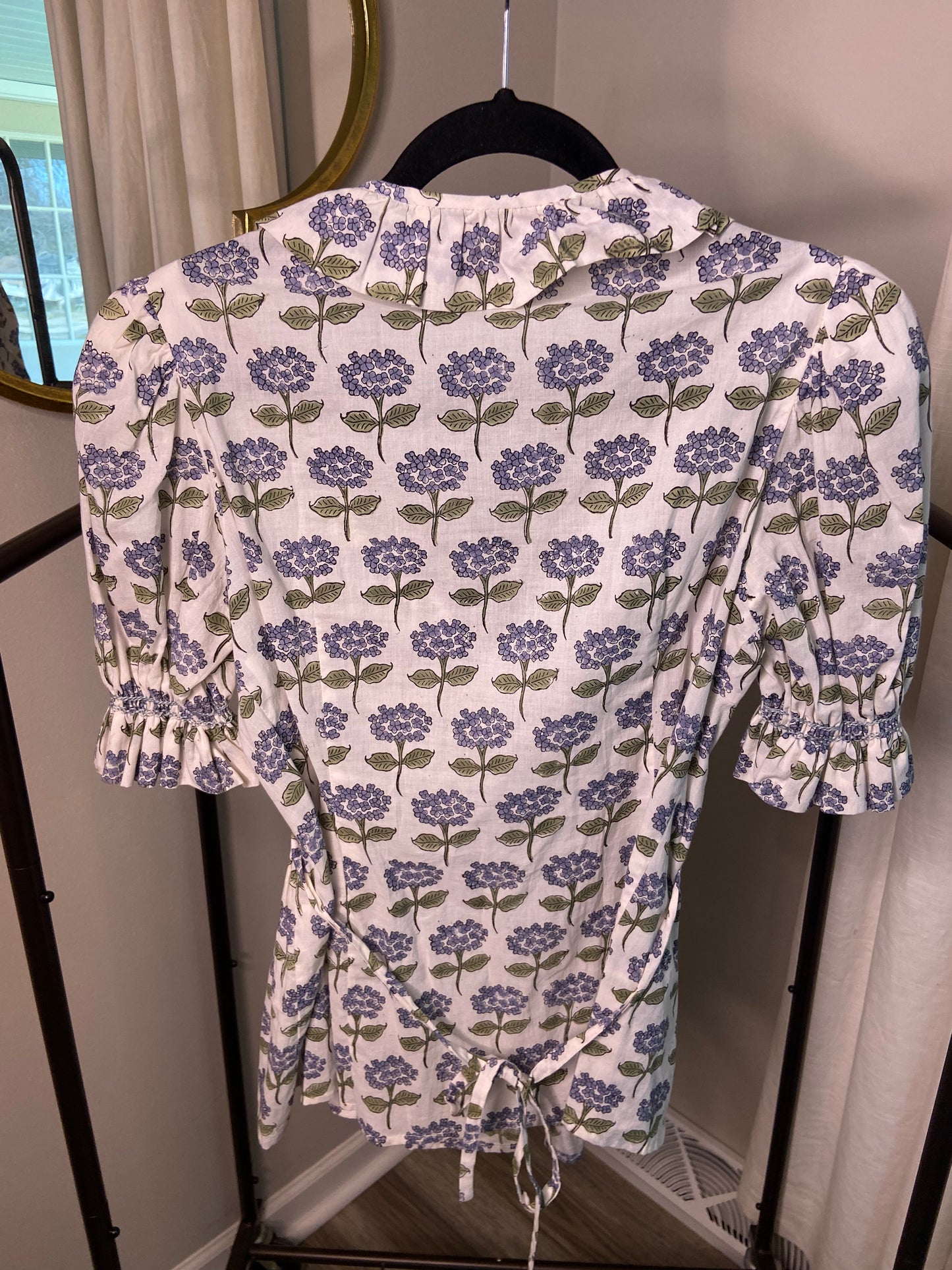 Andion Smocked Short Sleeve Top size S