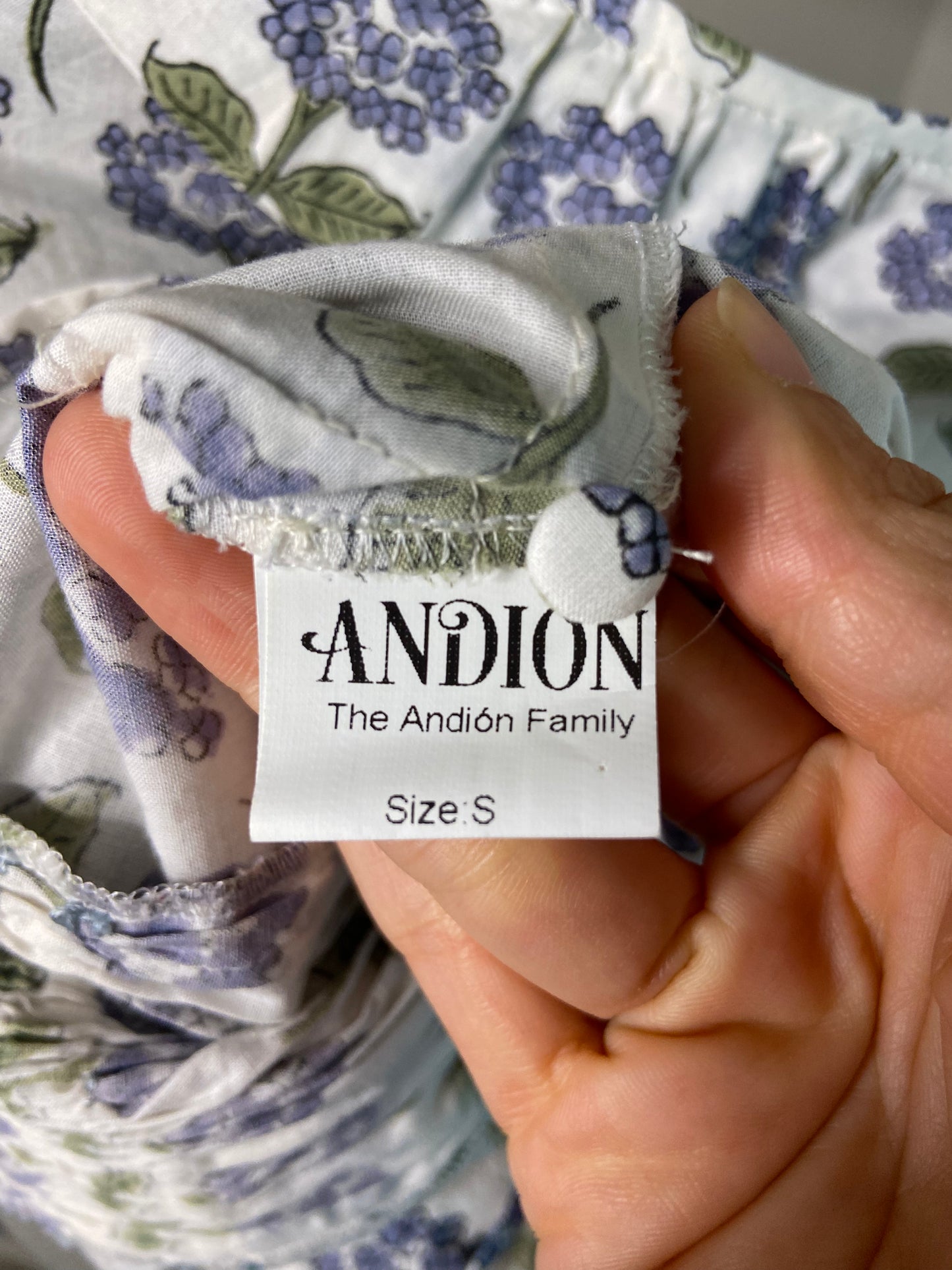 Andion Smocked Short Sleeve Top size S