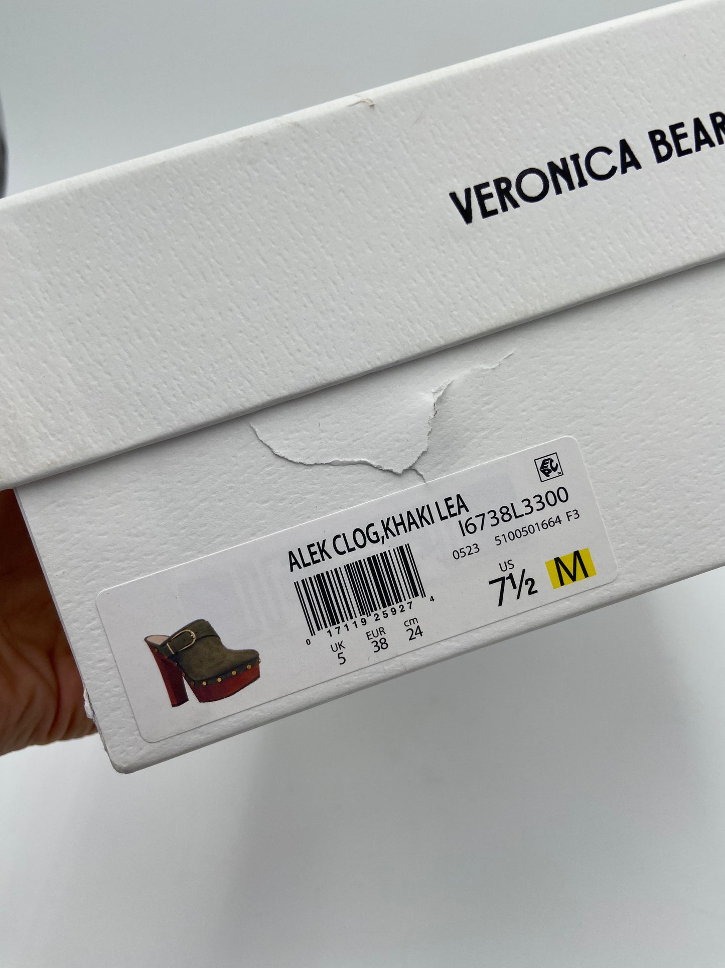 Veronica Beard Alek Croco Heeled Buckle Clogs size 7.5