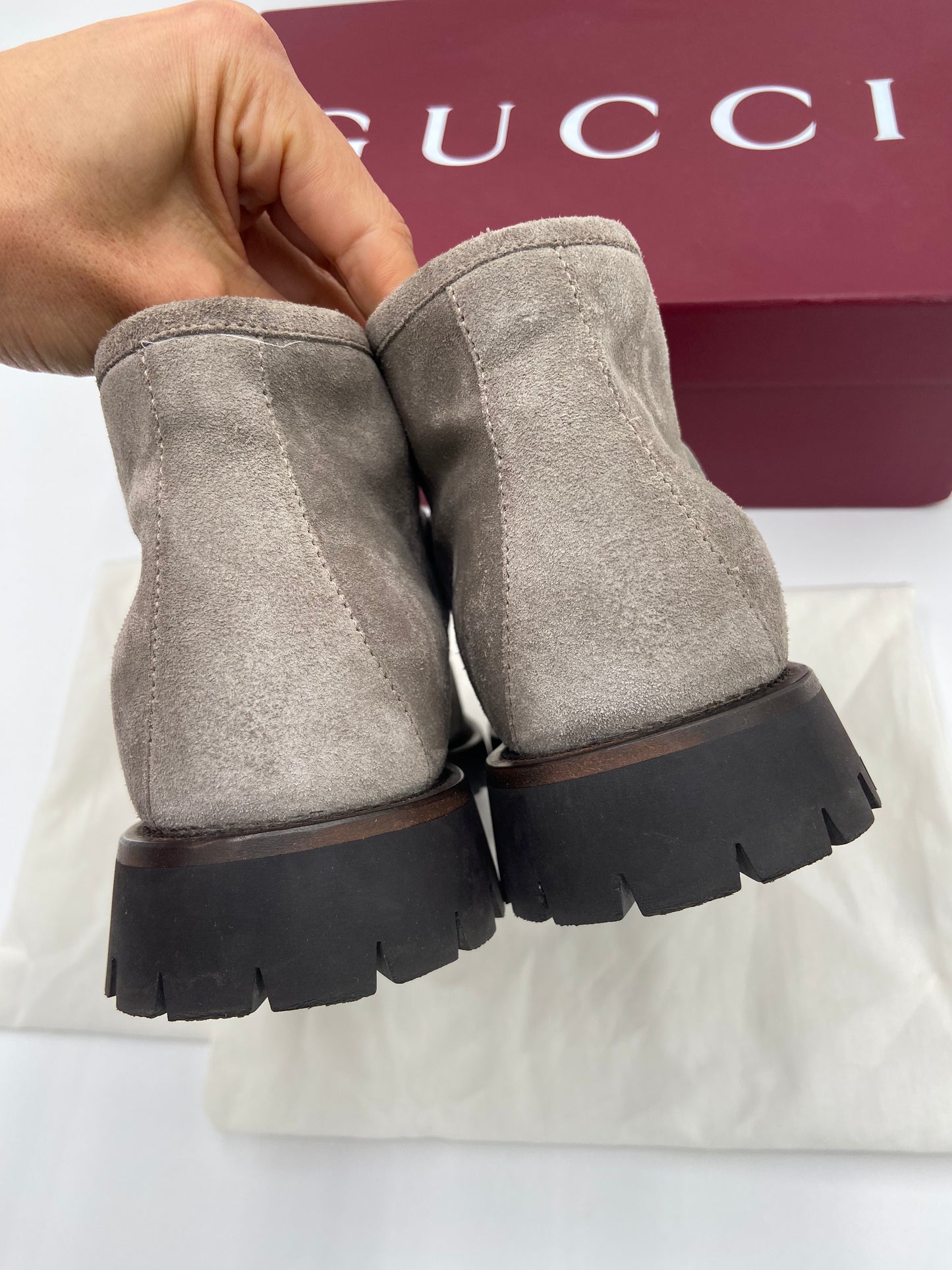 Gucci Horsebit Ankle Boot Grey size 40.5