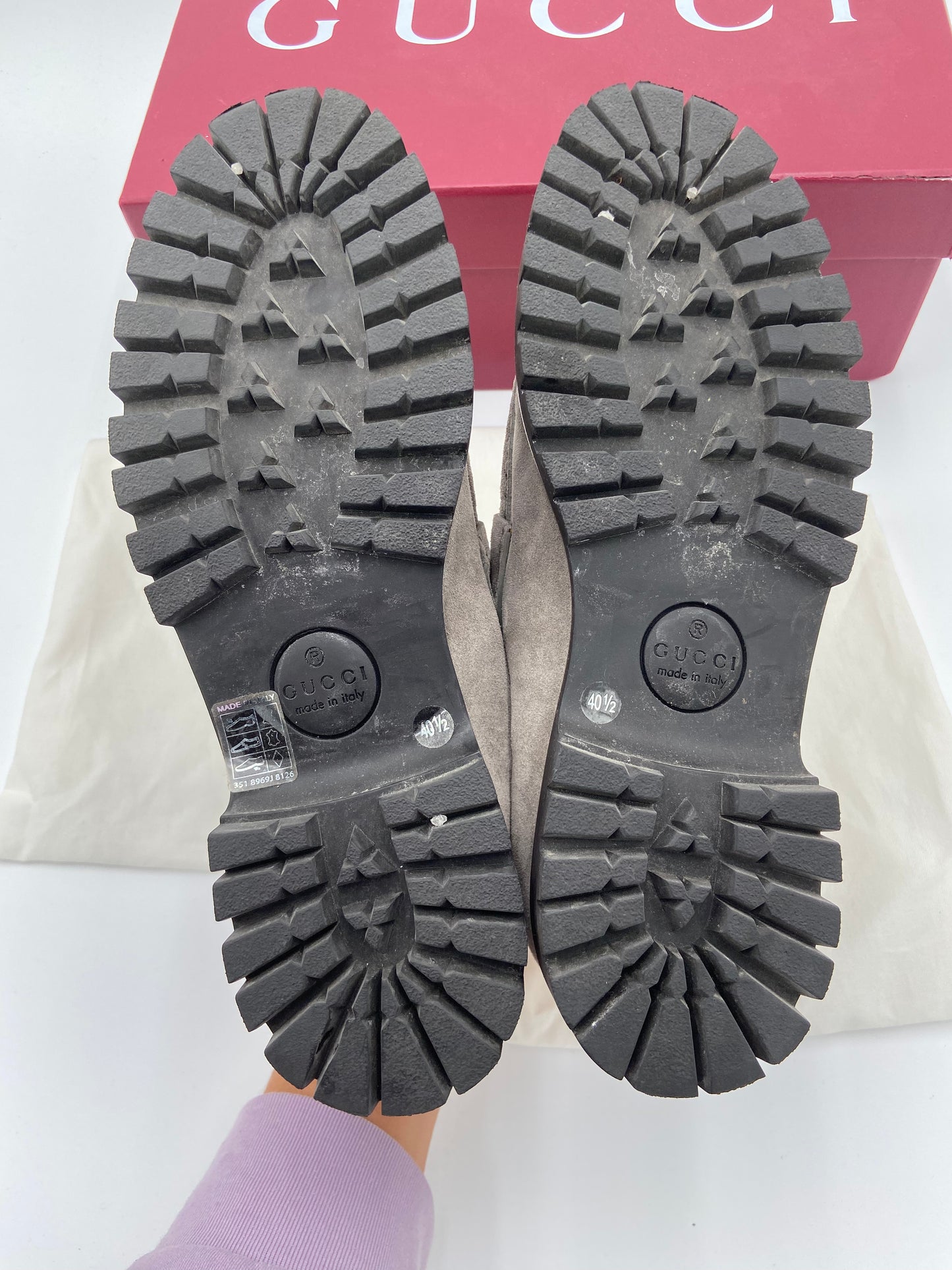 Gucci Horsebit Ankle Boot Grey size 40.5