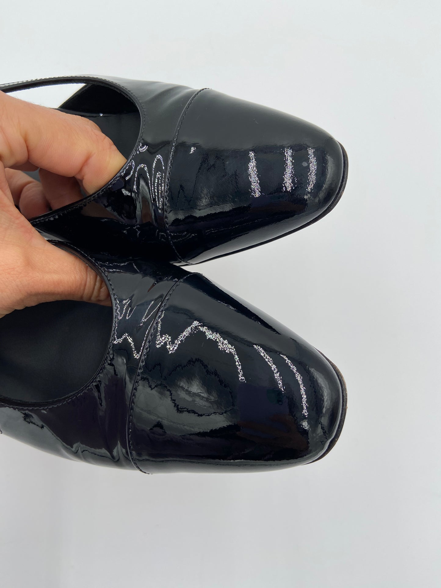 Chanel Patent Leather Slingback Heels size 39.5