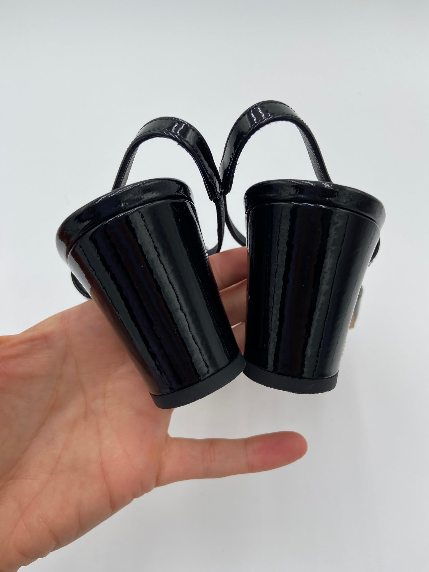 Chanel Patent Leather Slingback Heels size 39.5