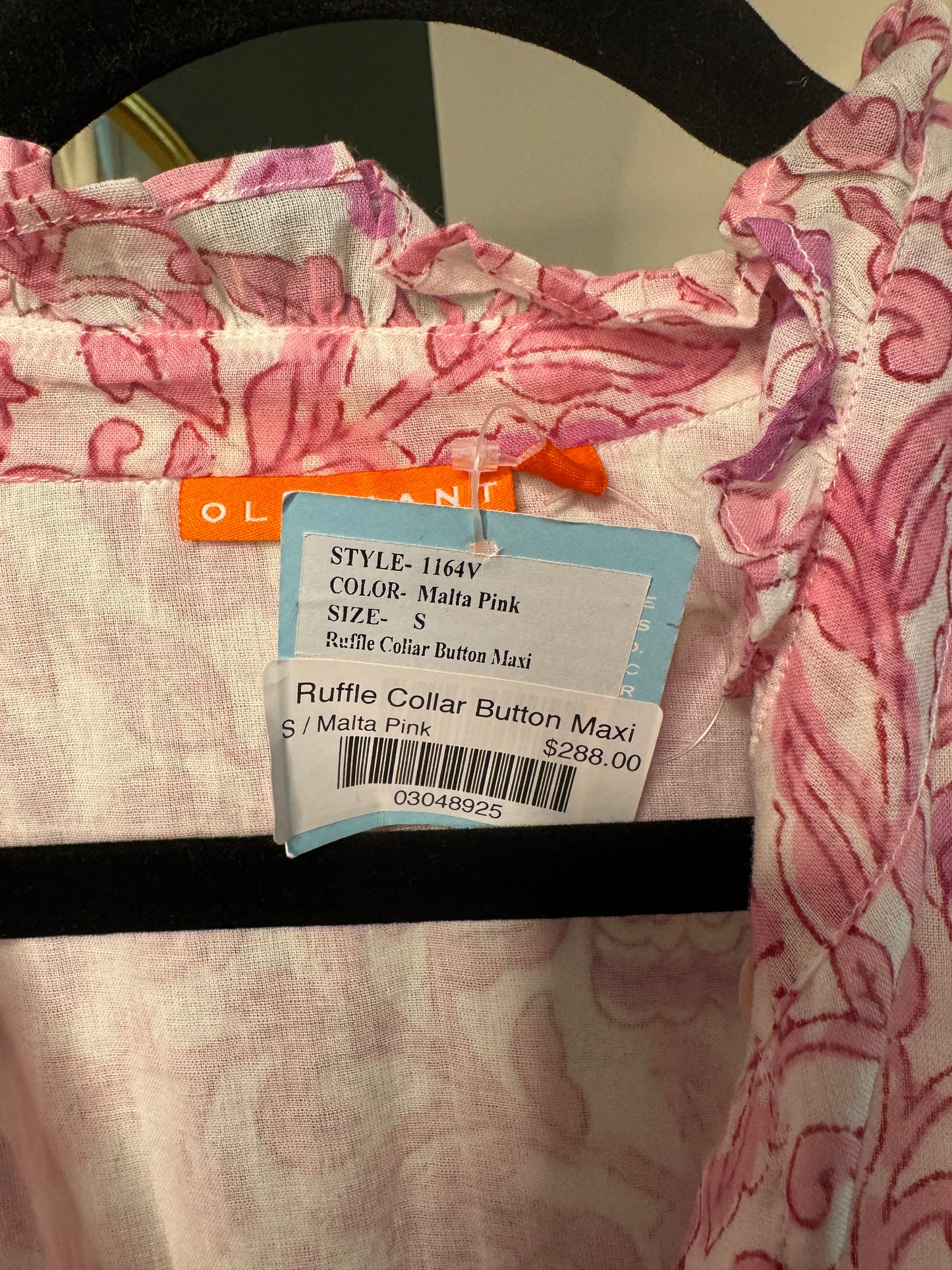 Oliphant Ruffle Maxi Dress size S