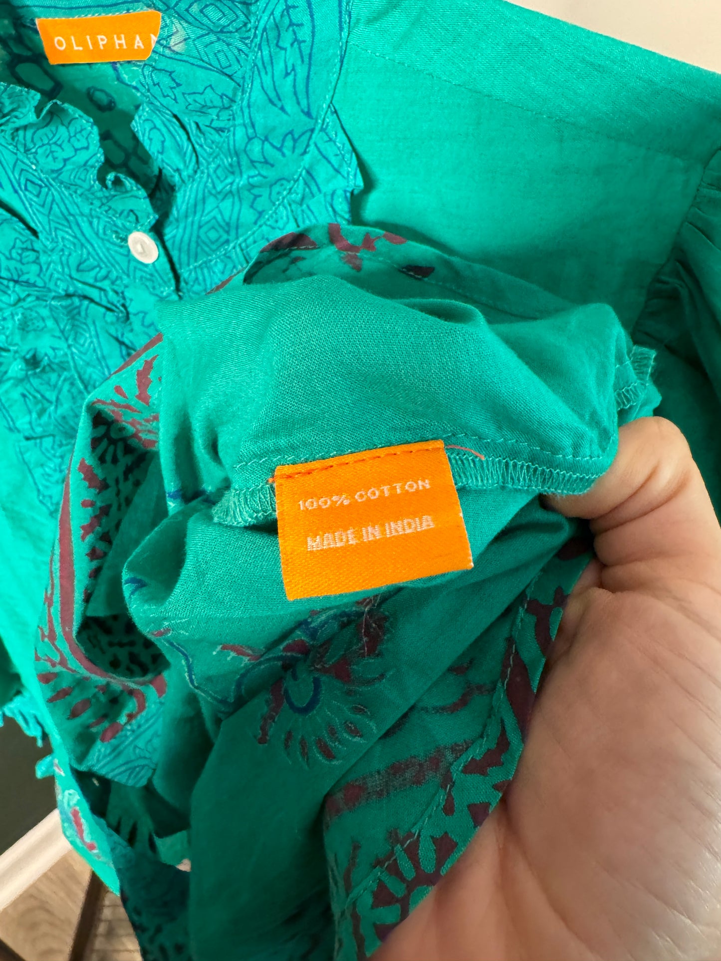 Oliphant Ruffle Front Blouse size XXS