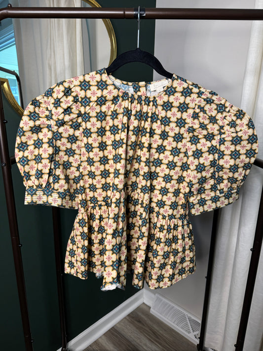 Anthropologie Let Me Be Puff Sleeve Top size S