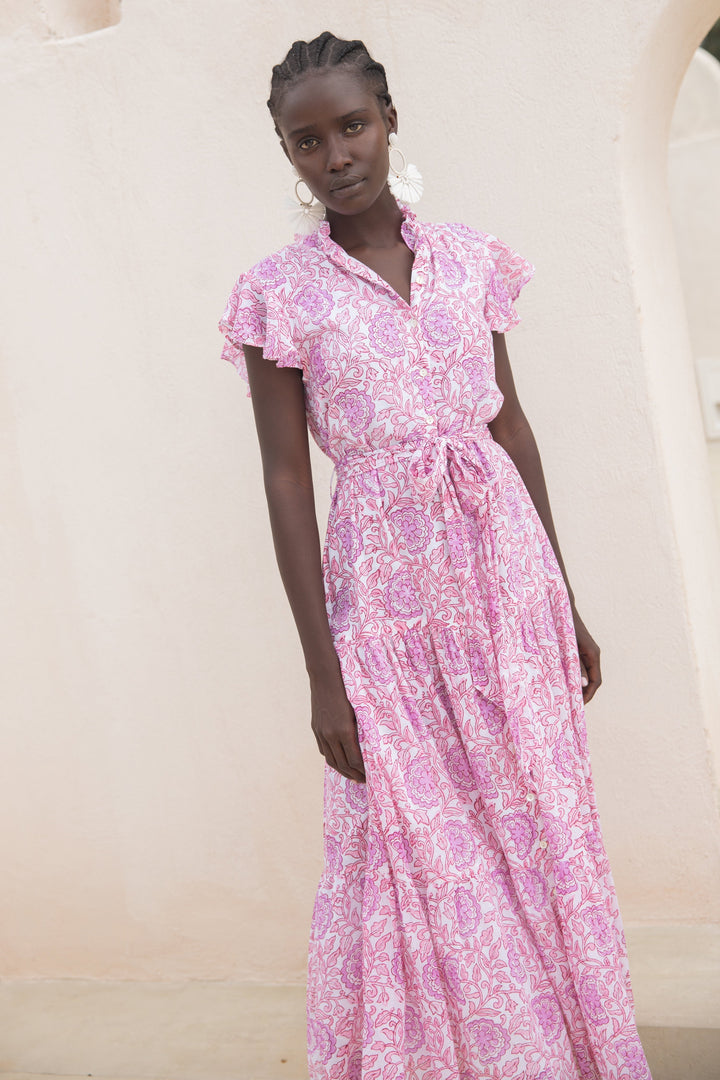 Oliphant Ruffle Maxi Dress size S