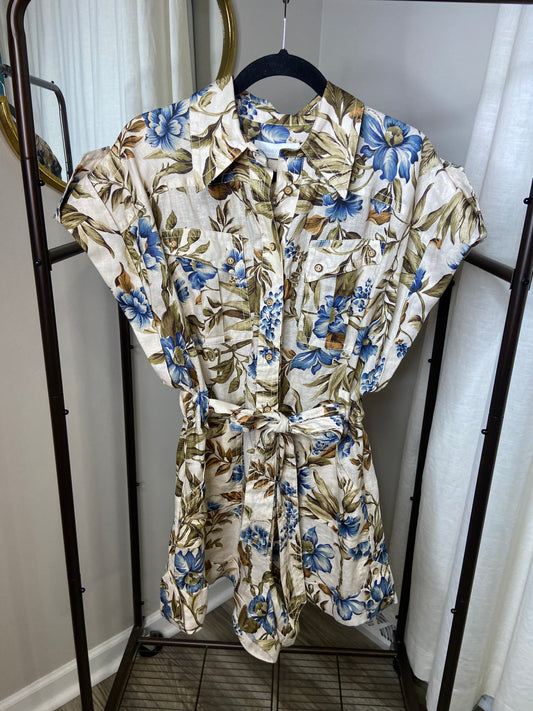 Zimmermann Aliane Roll Cuff Playsuit size US 10