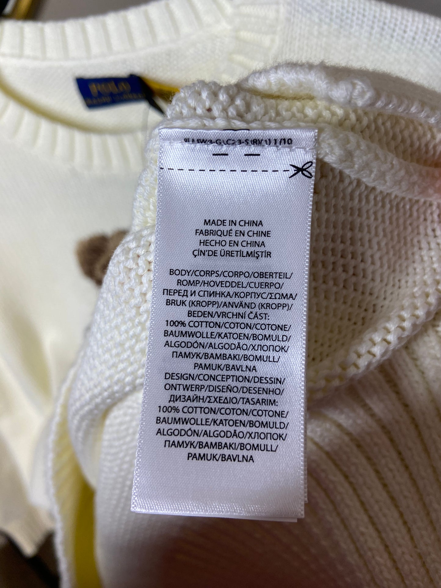 Polo Ralph Lauren Bear Sweater size S