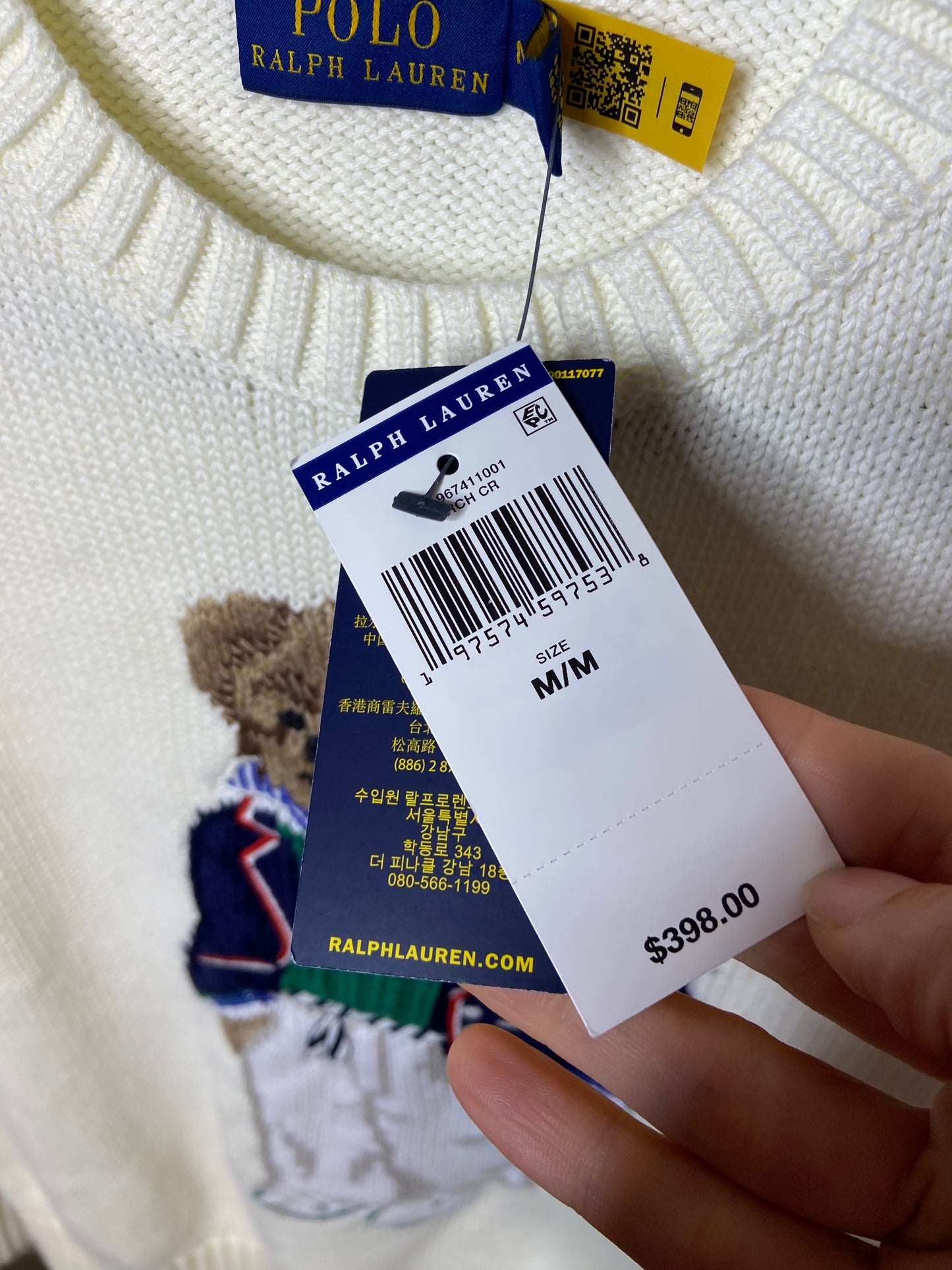 Polo Ralph Lauren Bear Sweater size M