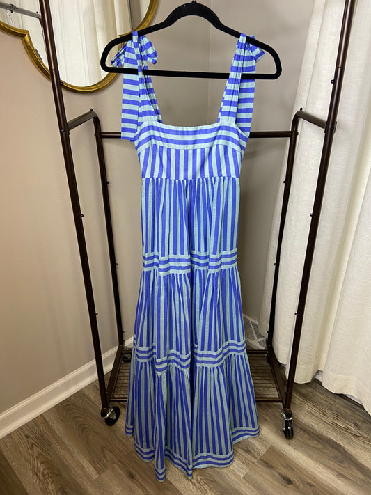 Zimmermann Striped Cotton-Voile Maxi Dress size US 4