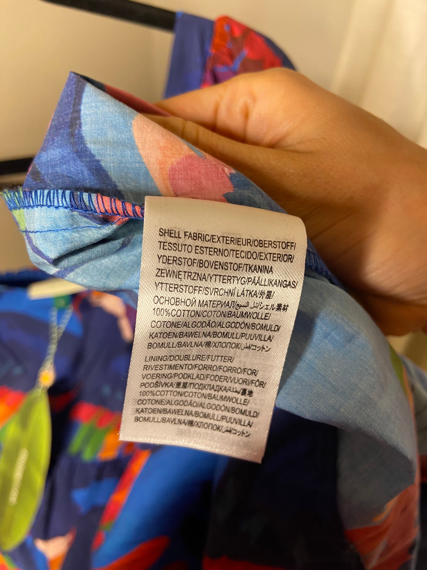 Farm Rio Rainbow Macaw Mini Dress size S