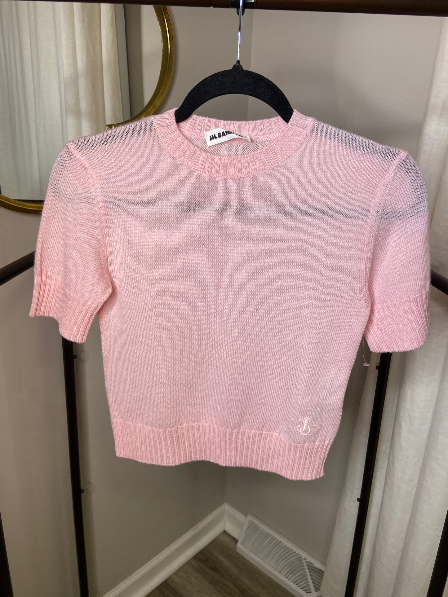 Jill Sander+ Short Sleeve Wool Top size 32 (XS)
